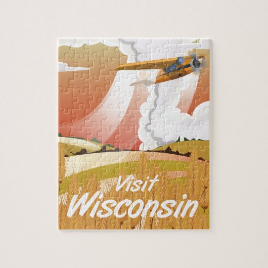 Wisconsin vintage reisposter legpuzzel (Verticaal)