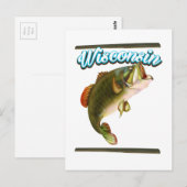 Wisconsin visposter briefkaart (Voorkant / Achterkant)