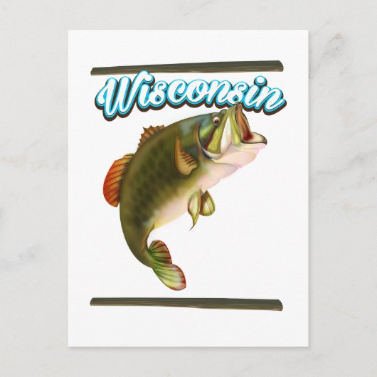 Wisconsin visposter briefkaart (Voorkant)