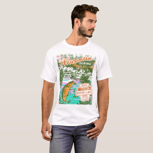 Wisconsin Vissen T-shirt (Voorkant volledig)