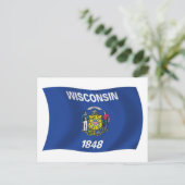 Wisconsin Vlag Ansichtkaart Briefkaart (Staand voorkant)