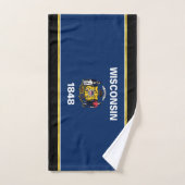 Wisconsin-vlag Bad Handdoek (Handdoek)