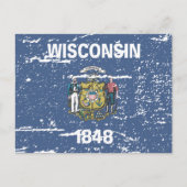  WISCONSIN-vlag Briefkaart (Voorkant)