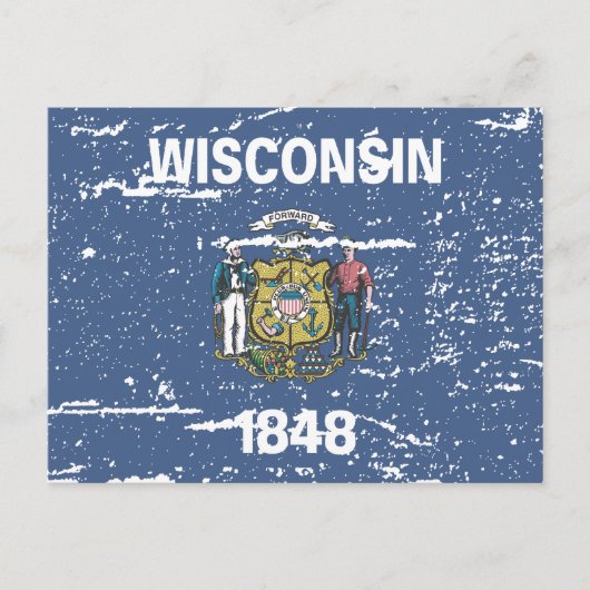  WISCONSIN-vlag Briefkaart (Voorkant)