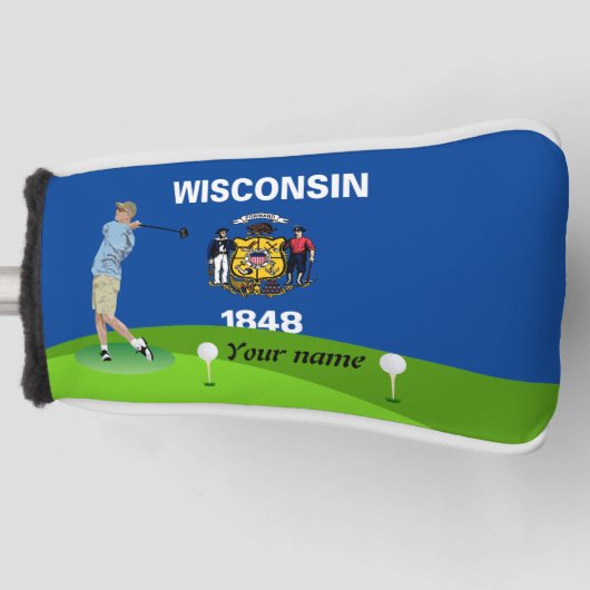 Wisconsin-vlag Golfheadcover (Voorkant)