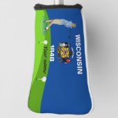 Wisconsin-vlag Golfheadcover (Draai 90)