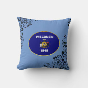 Wisconsin-vlag Kussen