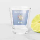 Wisconsin-vlag  shot glas (Achterkant)