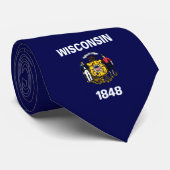Wisconsin-vlag Stropdas (Opgerold)