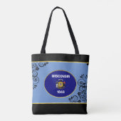Wisconsin-vlag Tote Bag (Achterkant)