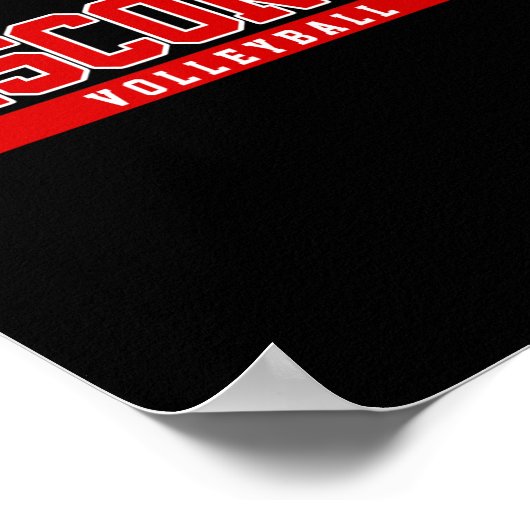 Wisconsin Volleybal Ondersteuning voor de Universi Poster (Hoek)