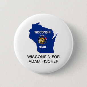 WISCONSIN voor ADAM FISCHER GOVERNOR Button
