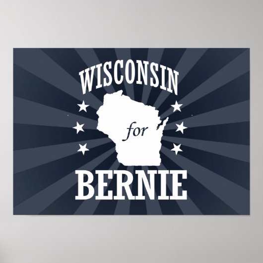 WISCONSIN VOOR BERNIE SANDERS POSTER (Voorkant)