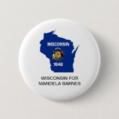 WISCONSIN VOOR MANDELA BARNES SENATE Button (Voorkant)
