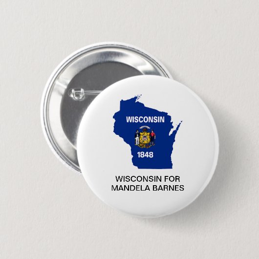 WISCONSIN VOOR MANDELA BARNES SENATE Button (Voorkant /achterkant)
