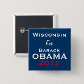 WISCONSIN voor OBAMA 2012 Campaign Button (Voorkant /achterkant)