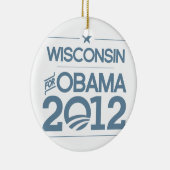 WISCONSIN VOOR OBAMA 2012.png Keramisch Ornament (Rechts)