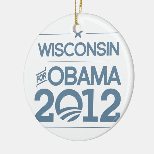 WISCONSIN VOOR OBAMA 2012.png Keramisch Ornament (Links)