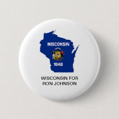 WISCONSIN voor RON JOHNSON SENATE Button (Voorkant)