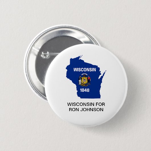 WISCONSIN voor RON JOHNSON SENATE Button (Voorkant /achterkant)