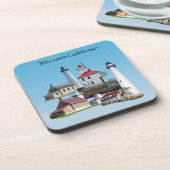 Wisconsin vuurtorens coaster bier onderzetter (Linkerzijde)