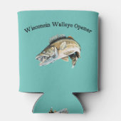 Wisconsin Walleye Gevist Opener Blikjeskoeler (Achterkant)