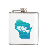 Wisconsin Wave Vist Heupfles (Voorkant)