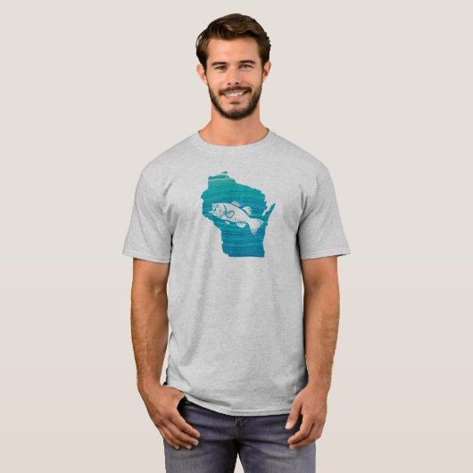 Wisconsin Wave Vist T-shirt (Voorkant volledig)