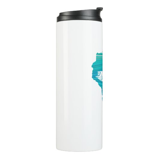 Wisconsin Wave Vist Thermosbeker (Gedraaid links)