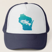 Wisconsin Wave Vist Trucker Pet (Voorkant)