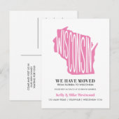 WISCONSIN We hebben het nieuwe adres New Home Post Briefkaart (Voorkant / Achterkant)