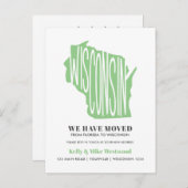 WISCONSIN We hebben het nieuwe adres New Home Post Briefkaart (Voorkant / Achterkant)