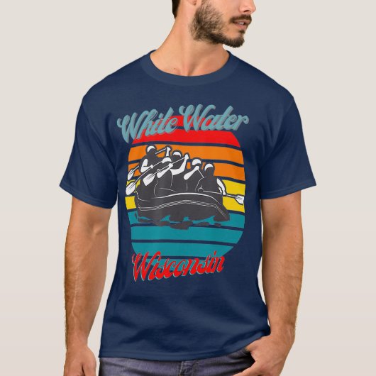 Wisconsin Whitewater White Water Rafting T-shirt (Voorkant)