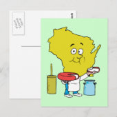 Wisconsin WI Cheese Vintage Travel Souvenir Briefkaart (Voorkant / Achterkant)