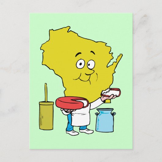 Wisconsin WI Cheese Vintage Travel Souvenir Briefkaart (Voorkant)