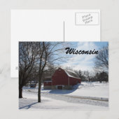 Wisconsin Winter Barn Briefkaart (Voorkant / Achterkant)