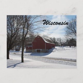 Wisconsin Winter Barn Briefkaart