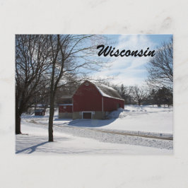 Wisconsin Winter Barn Briefkaart