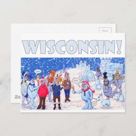 Wisconsin Winter Briefkaart (Voorkant / Achterkant)