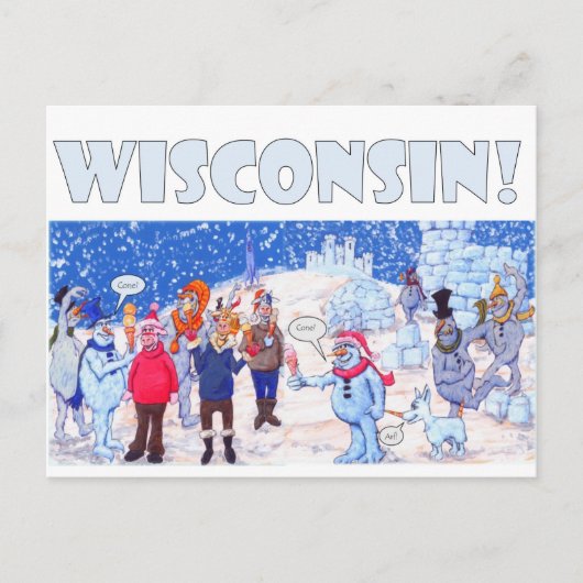 Wisconsin Winter Briefkaart (Voorkant)