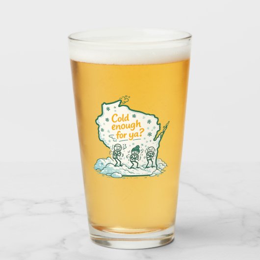 Wisconsin Winter-Koud Genoeg voor Jou? Glas (Voorkant gevuld)