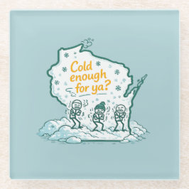 Wisconsin Winter-Koud Genoeg voor Jou? Glazen Onderzetter
