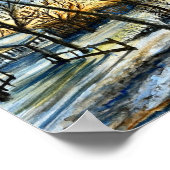 Wisconsin Winter Sunset beroemd gemaakt door Shira Poster (Hoek)