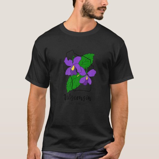 Wisconsin Wood Violet Flower T-shirt (Voorkant)