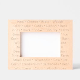 Wisconsin Woorden Afbeelding Lijst Gegraveerde Lijstjes