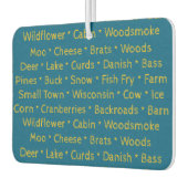 Wisconsin Woorden Auto Luchtverfrisser (Links)