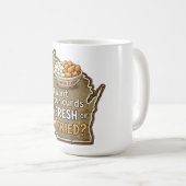 Wisconsin wrongel: Vers of gebakken? Koffiemok (Voorkant rechts)