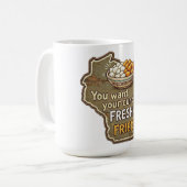 Wisconsin wrongel: Vers of gebakken? Koffiemok (Voorkant links)