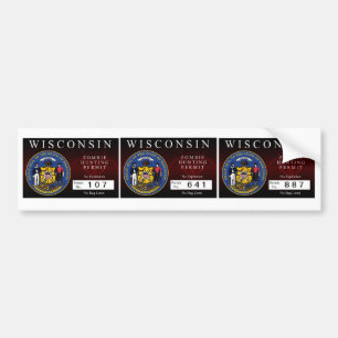 Wisconsin Zombie Hunting Permit Bumpersticker