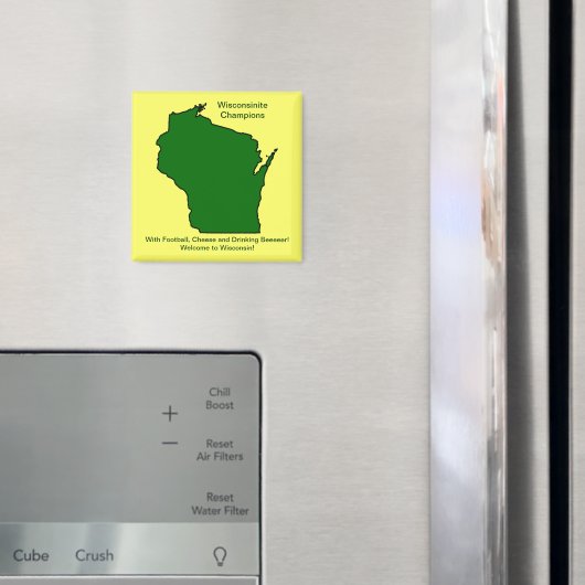 Wisconsinite Champions Football, kaas en bier Magneet (Insitu (Koelkast))